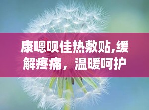 康嗯呗佳热敷贴,缓解疼痛，温暖呵护您的每一天