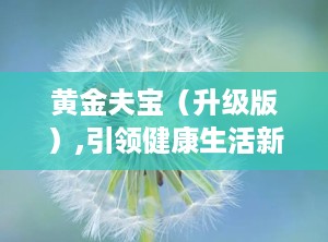 黄金夫宝（升级版）,引领健康生活新潮流