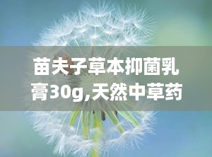 苗夫子草本抑菌乳膏30g,天然中草药配方，专业抑菌护理，守护肌肤健康”