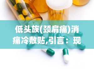 低头族(颈肩痛)消痛冷敷贴,引言：现代生活的痛点