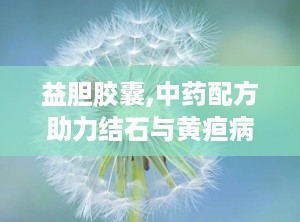 益胆胶囊,中药配方助力结石与黄疸病症治疗