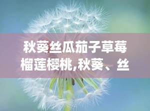秋葵丝瓜茄子草莓榴莲樱桃,秋葵、丝瓜、茄子、草莓、榴莲与樱桃的营养与健康解析