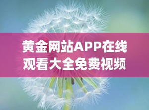 黄金网站APP在线观看大全免费视频,黄金网站APP免费视频大全，尽享海量影视资源