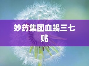 妙药集团血蝎三七贴
