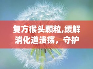 复方猴头颗粒,缓解消化道溃疡，守护胃肠健康之道
