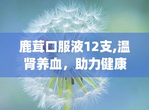 鹿茸口服液12支,温肾养血，助力健康养生之旅