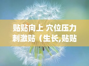 贴贴向上 穴位压力刺激贴（生长,贴贴向上穴位压力刺激贴，助力青少年健康成长
