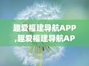 趣爱福建导航APP,趣爱福建导航APP，趣味导航新体验