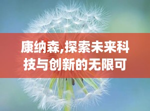 康纳森,探索未来科技与创新的无限可能