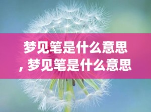 梦见笔是什么意思, 梦见笔是什么意思？