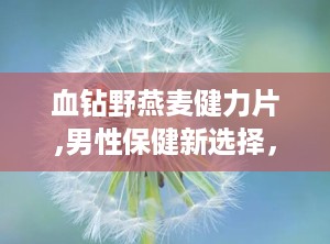 血钻野燕麦健力片,男性保健新选择，全面呵护健康生活