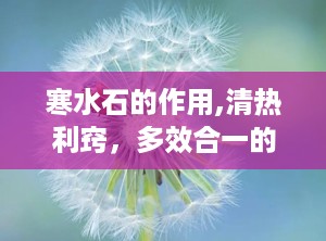 寒水石的作用,清热利窍，多效合一的天然良药