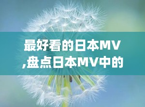 最好看的日本MV,盘点日本MV中的视觉盛宴