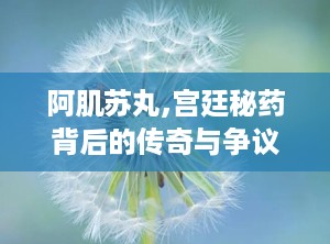 阿肌苏丸,宫廷秘药背后的传奇与争议