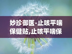 妙珍御医-止咳平喘保健贴,止咳平喘保健贴