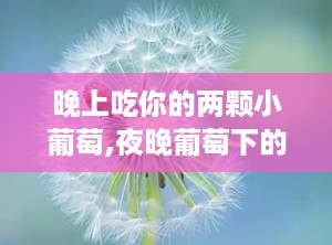 晚上吃你的两颗小葡萄,夜晚葡萄下的温馨时光