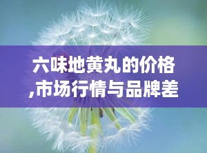 六味地黄丸的价格,市场行情与品牌差异一览