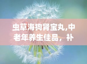 虫草海狗肾宝丸,中老年养生佳品，补肾壮阳，健康生活必备