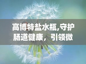 高博特盐水瓶,守护肠道健康，引领微生态平衡新潮流”