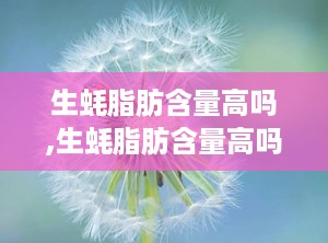 生蚝脂肪含量高吗,生蚝脂肪含量高吗？探索生蚝的营养价值