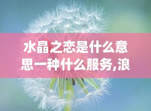 水晶之恋是什么意思一种什么服务,浪漫爱情与特殊服务的双重含义