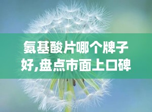 氨基酸片哪个牌子好,盘点市面上口碑与效果兼备的优质产品