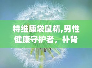 特维康袋鼠精,男性健康守护者，补肾壮阳的天然良方