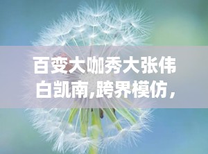 百变大咖秀大张伟白凯南,跨界模仿，笑料横生，演绎经典风采