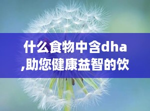什么食物中含dha,助您健康益智的饮食选择