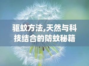 驱蚊方法,天然与科技结合的防蚊秘籍