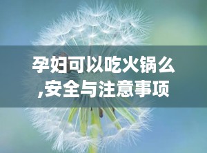 孕妇可以吃火锅么,安全与注意事项