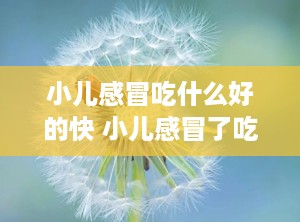小儿感冒吃什么好的快 小儿感冒了吃什么食物最好