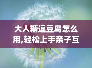 大人糖逗豆鸟怎么用,轻松上手亲子互动新玩法