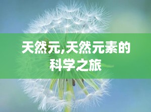 天然元,天然元素的科学之旅