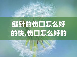 缝针的伤口怎么好的快,伤口怎么好的快
