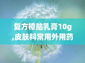 复方樟脑乳膏10g,皮肤科常用外用药，消炎镇痛止痒抗菌局部麻醉功效解析”