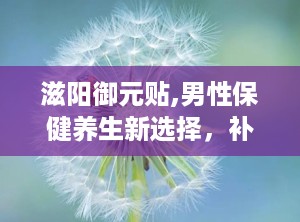 滋阳御元贴,男性保健养生新选择，补肾壮阳，改善性功能