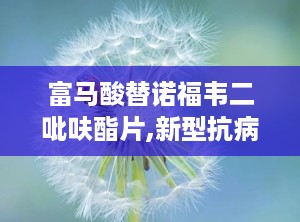 富马酸替诺福韦二吡呋酯片,新型抗病毒药物的创新与展望