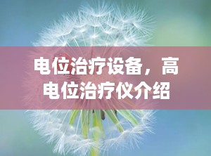 电位治疗设备，高电位治疗仪介绍