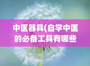 中医器具(自学中医的必备工具有哪些)