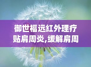 御世福远红外理疗贴肩周炎,缓解肩周炎，舒筋活络新体验