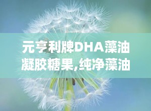 元亨利牌DHA藻油凝胶糖果,纯净藻油，呵护大脑健康新选择