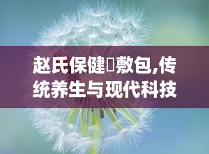 赵氏保健熥敷包,传统养生与现代科技的完美融合