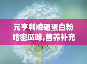 元亨利牌硒蛋白粉哈密瓜味,营养补充新选择，健康生活新伙伴”