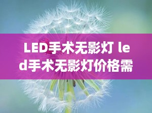 LED手术无影灯 led手术无影灯价格需要什么资质的