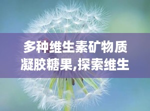 多种维生素矿物质凝胶糖果,探索维生素矿物质凝胶糖果的神奇魅力