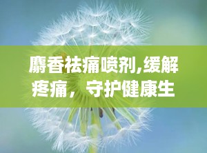 麝香祛痛喷剂,缓解疼痛，守护健康生活新选择