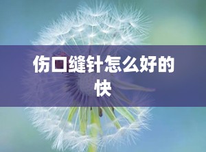 伤口缝针怎么好的快