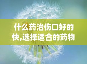 什么药治伤口好的快,选择适合的药物治疗伤口