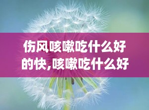 伤风咳嗽吃什么好的快,咳嗽吃什么好的快